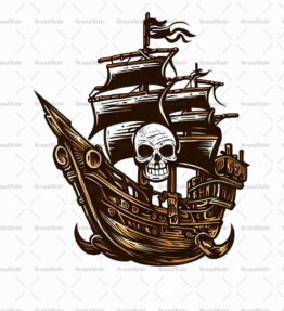 Antikes Piratenschiff